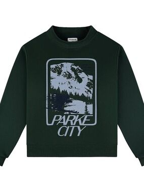 PARKE City Mockneck in forest green NWT